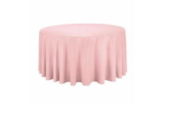 Blush Pink Round Table Linen 108" (Fits Our 48in Round Table to the Floor)