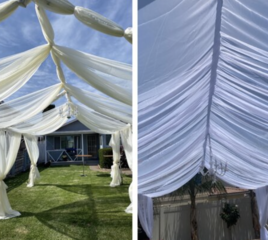 10x50 Naked Draped Canopy