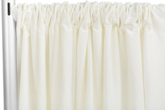 Ivory Pipe and Drape 7ft Tall x 10ft Wide