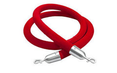 5' Red/silver Stanchion Rope