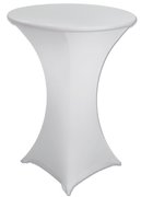 White Spandex 30in Cocktail Table Cover