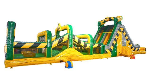 60Ft Nuclear Toxic Waste Obstacle Course Slide with Pool (WET)