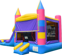 Pink Castle Combo Bounce House and Slide (Wet or Dry)