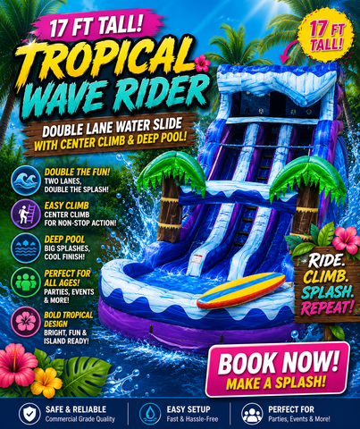 17 Ft Surf Beach Double Lane Slide