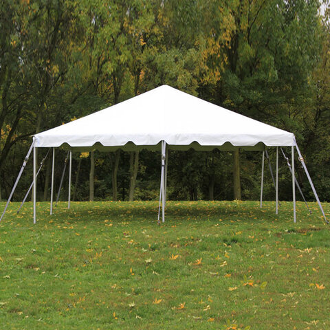 16' x 16' White Rope and Pole Tent