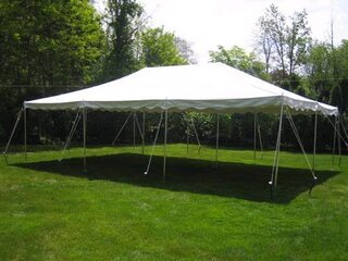 20' x 30' White Rope and Pole Tent