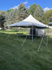 20' x 20' White Rope and Pole