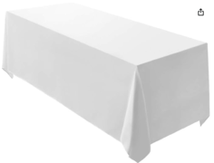 White or Pearl Rectangle table cloths 