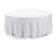 White or Pearl rounded table cloths