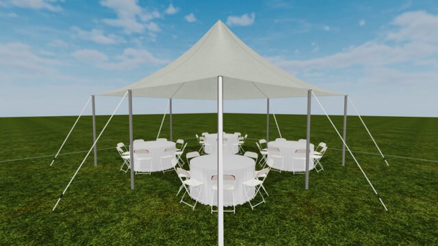 20 x 20 Pole Tent, Package 1