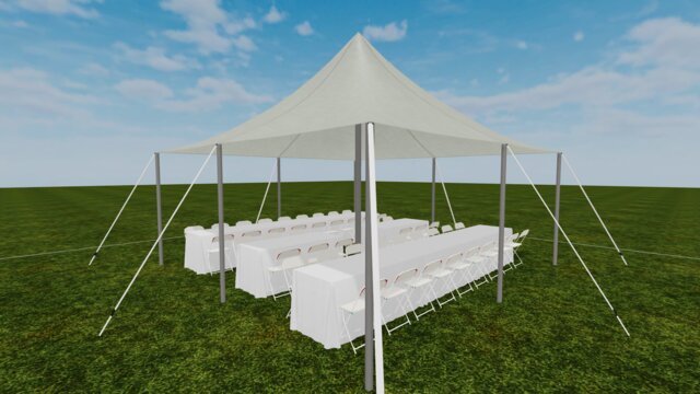 20 x 20 Pole Tent, Package 3