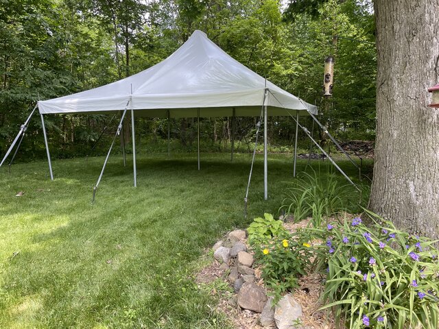 20 x 20 Pole Tent, White (Grass Only)