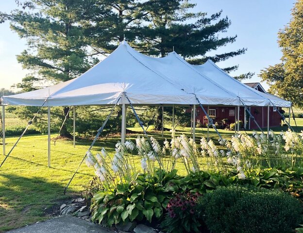 20 x 40 Pole Tent, White (Grass Only)