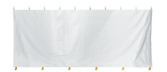 20 foot Side Wall Solid, White - HPF
