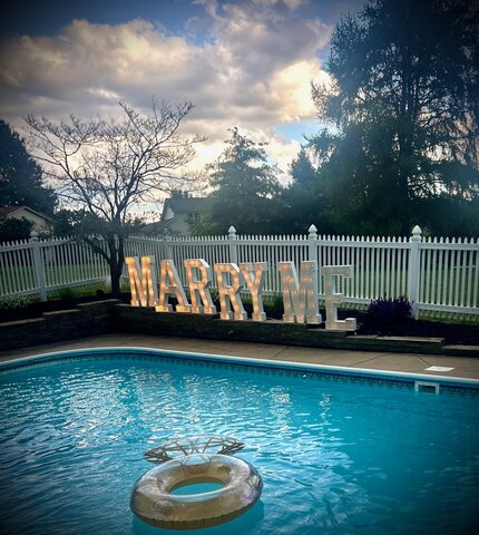 3FT Marquee MARRY ME