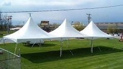 20 x 60 High Peak Frame Tent, White (3 connected 20 x 20 tents) 