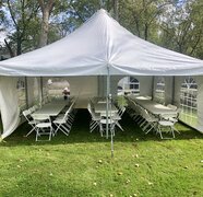 20 foot Side Wall with Windows, White (7ft Pole Tent)