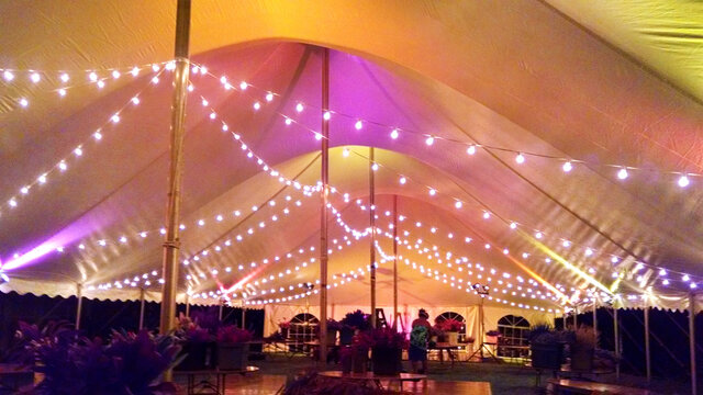 Premium Bistro String Lighting 40 wide tents