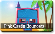 Pink Castle Character Themed Bouncers