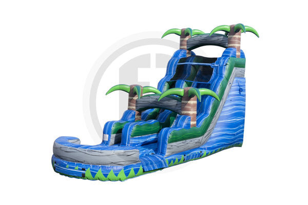 18ft Tropical Blue Rush Water Slide (S-15)