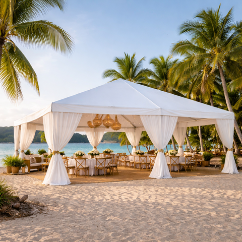 Track Tent White- Hip Style- 30X30