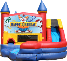 Happy Birthday Clown- 4n1 Curvy Slide Combo