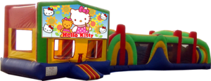 Hello Kitty- 53' Obstacle Bouncer Combo