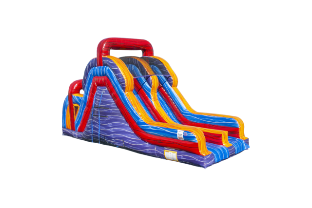 17ft Marble Mania Dual Slide (Wet with Pool)