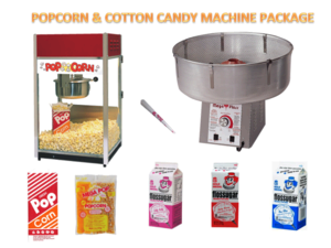 Cotton Candy and Popcorn Machine Package