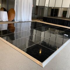 Dance Floor- Black with Silver Edging (3x4 Sections)