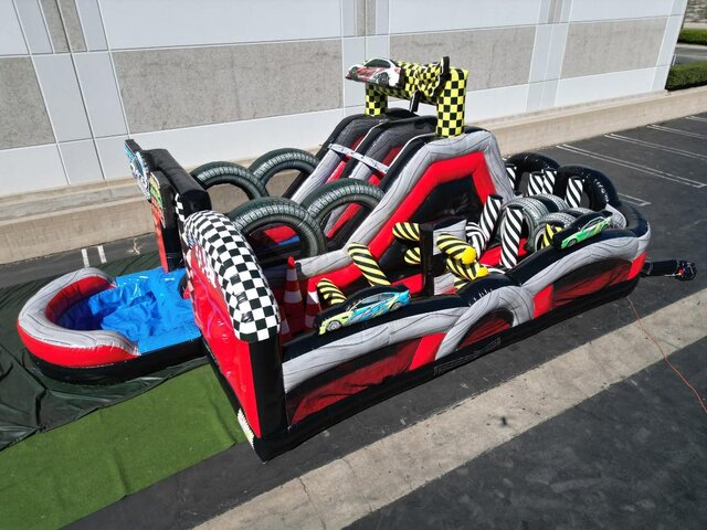 Double Lane Race Car Obstacle Course
