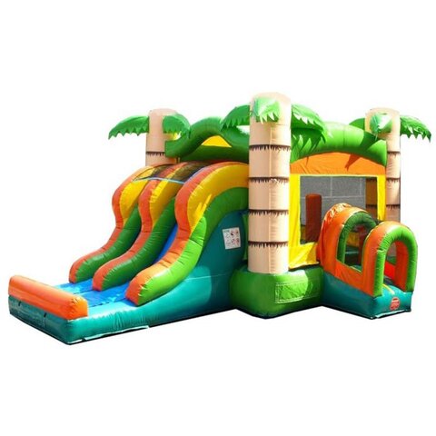 Tropical with Dual Slides Combo Bounce House