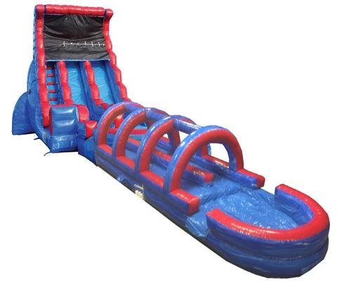 19ft Dual Lane Slide with 35ft Slip and Slide  - Wet