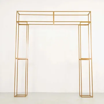 3D 8ft Square Gold Arch