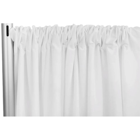 8ft White Polyester Curtain