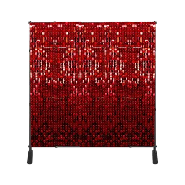 8x8 Red Shimmer Wall