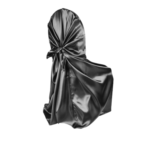 Black Satin Chair Covers