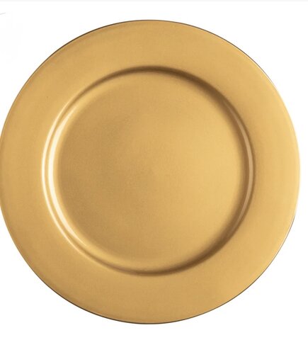 Gold charger plate