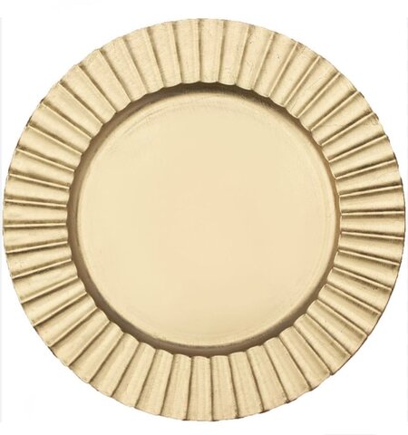 Gold wavy rim charger plate