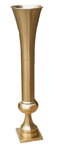Large Gold Trumpet Vase