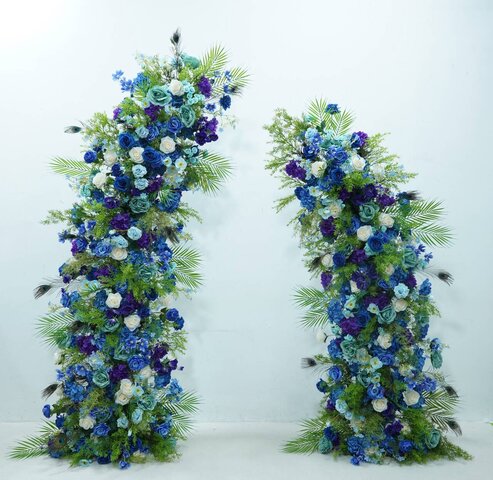 Peacock Blue and Teal Horn Arch Runners priced per runner 