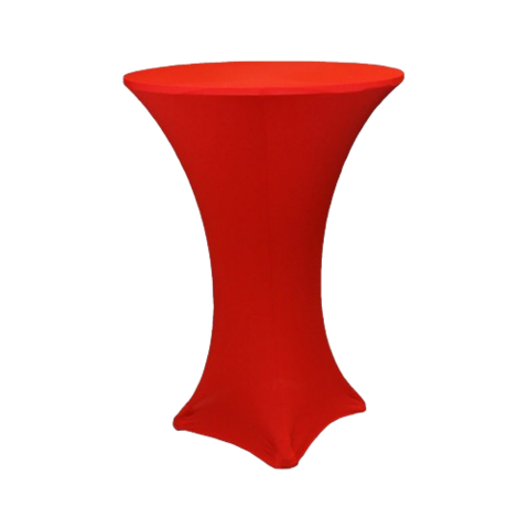 Red Spandex Drape Cocktail Linen