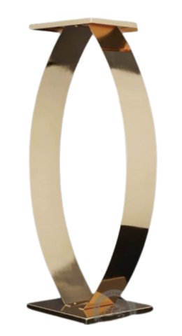 Gold curved  centerpiece stand