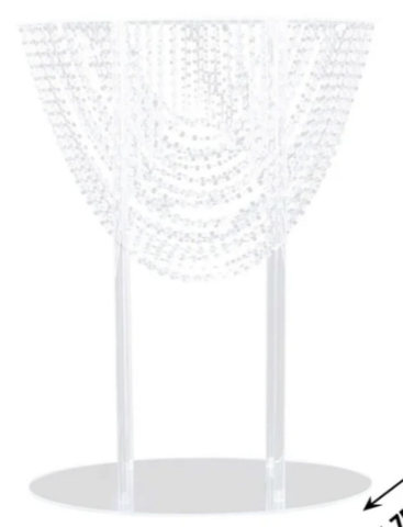 Clear beaded chandelier centerpiece