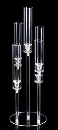 Clear Acrylic Candelabra 