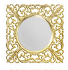 Gold Square Mirror charger plate