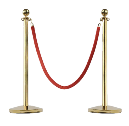 Stanchion post set with rope