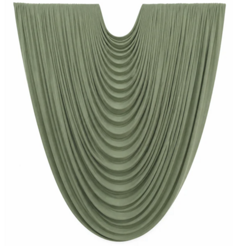 Small Premade Baroque Draping - Sage