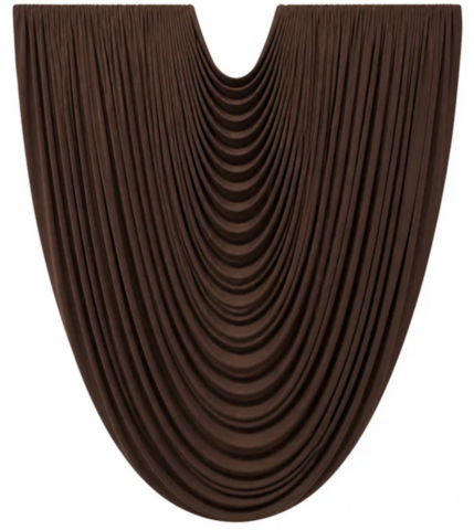 Small Premade Baroque Draping - Chocolate