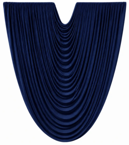 Small Premade Baroque Draping - Navy Blue